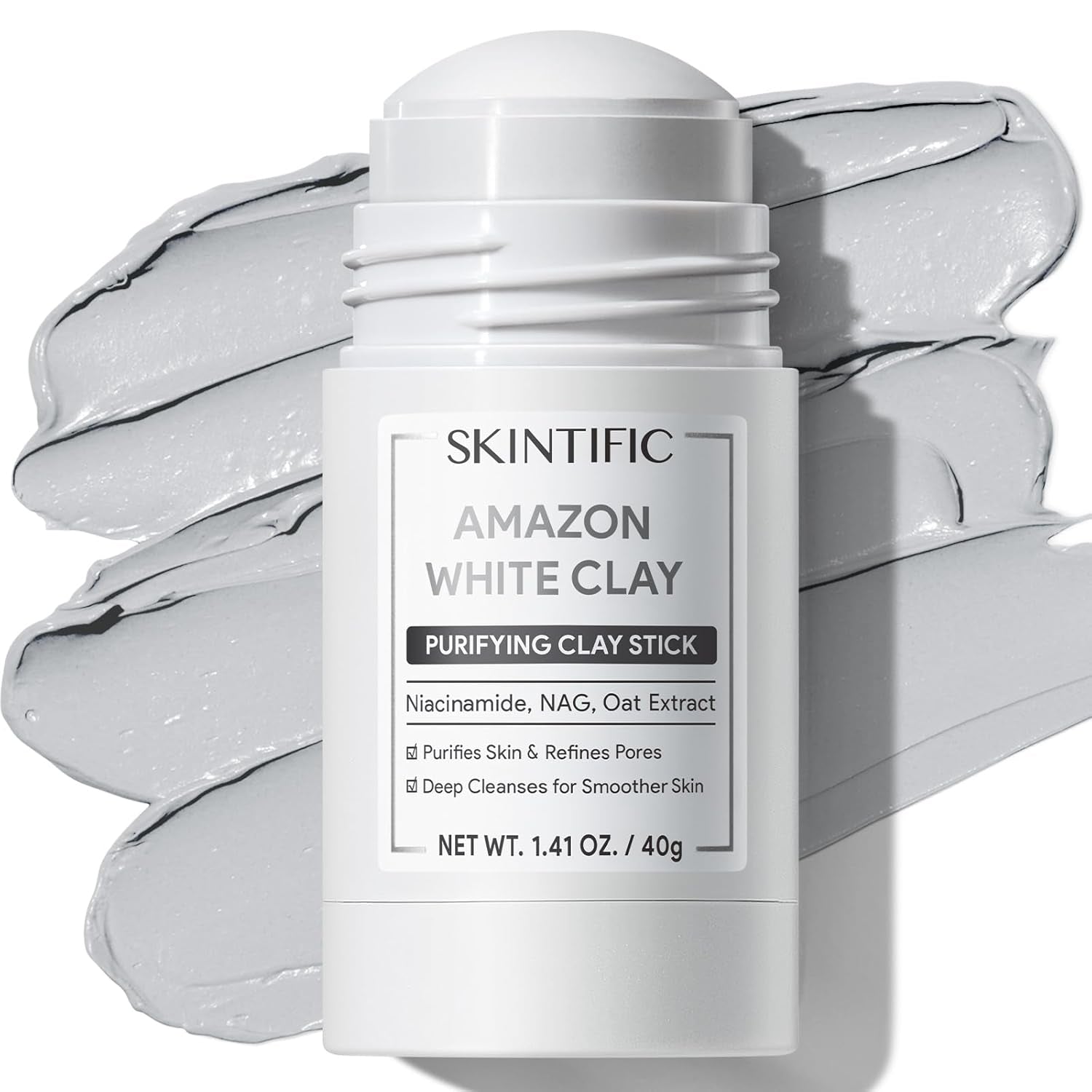 Mugwort Clay Stick Face Mask with Centella & Salicylic Acid | Redness Soothing and Breakout Control with Gentle Exfoliating, Balanced Purifying Wash-Off Facial Mud Mask